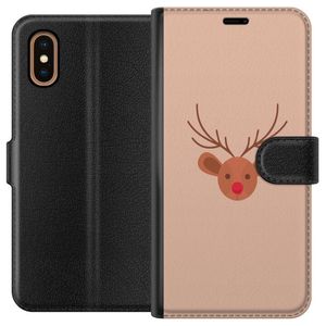 Apple iPhone XS Max Svart Plånboksfodral Ren Julkänsla