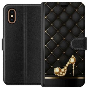 Apple iPhone XS Max Sort Lommebokdeksel Lyxig Sko