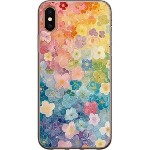 Apple iPhone XS Max Läpinäkyvä Puhelinkotelo Miniatyrblommor