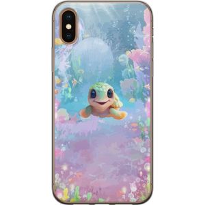 Apple iPhone XS Max Gjennomsiktig Telefondeksel Glad Sköldpadda
