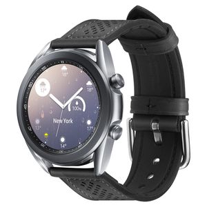Spigen Band Retro Fit 20mm Leather Watchband for Galaxy Watch - Black