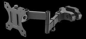 Deltaco OFFICE ARM-0305 monitorarm for stangmontering – svart