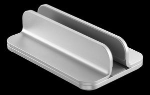 Deltaco vertikalt laptopstativ - sølvfarget 11-17" aluminium