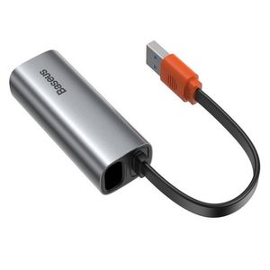 Baseus Steel Cannon USB-A till RJ45 Hubb - Grå