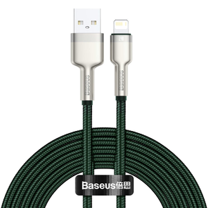 Baseus Cafule Metal USB-A to Lightning Cable, 2.4A, 2m - Green