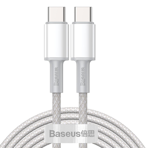 Baseus High Density USB-C /USB-C 100W, PD 1m - Valkoinen