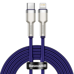 Baseus Cafule Metal USB-C to Lightning Cable PD, 20W, 2m - Purple