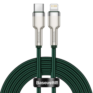 Baseus Cafule Metal USB-C to Lightning Cable PD, 20W, 2m - Green