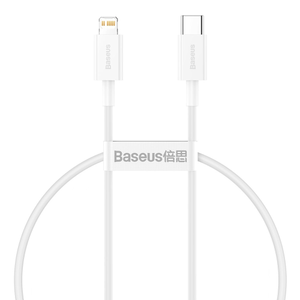Baseus Superior Fast Charge USB-C to Lightning Cable, 20W, 0.25m - White