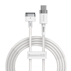 Baseus Zinc Magnetic USB-C /MacBook-kaapeli, 60W, 2m - Valkoinen
