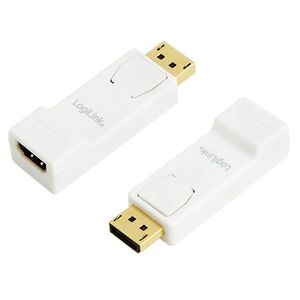 LogiLink 20-pin DisplayPort/ HDMI -adapteri - Valkoinen