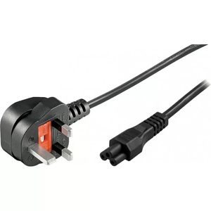 Maadoitettu virtajohto 3m, musta, max 250V/2.5A