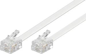Modularkabel 6P4C (RJ11) till 6P4C (RJ11) 3m – vit