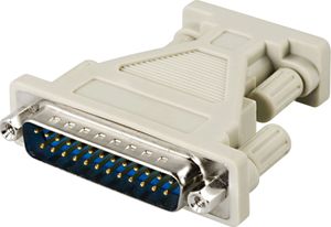 AT-adapteri DB9 naaras - DB25 uros, harmaa