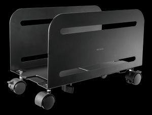 Deltaco OFFICE universellt datorstativ med hjul – svart