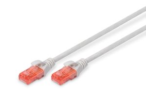 CAT 6 U-UTP patch cord, Cu, LSZH AWG 26/7, 10 m - Grey