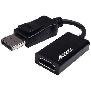 ACCELL UltraAV DisplayPort/ HDMI -adapteri, 4K, 0.2m - Musta