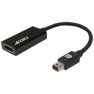 ACCELL UltraAV, aktiv Mini DisplayPort til HDMI-adapter, 20-pin ha - 19-pin hu