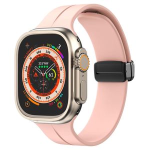 Apple Watch 46mm/49mm/45mm/44mm Silikone Urrem - Lyserød