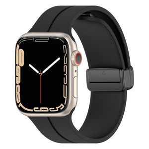 Apple Watch 42mm/41mm/40mm/38mm Silikoni Kellonranneke – Musta