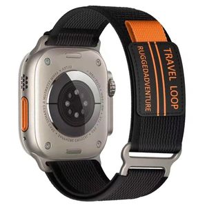 Apple Watch 46mm/49mm/45mm/44mm Nylon Urrem – Sort