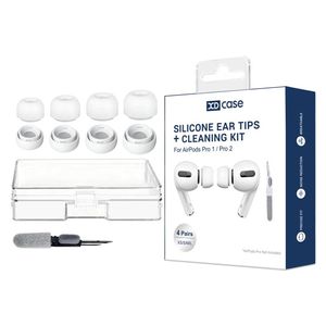 XDcase AirPods Pro 1/2 silikonöronproppar med tryckavlastning XS/S/M/L – Vit