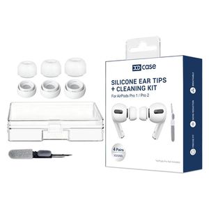 XDcase AirPods Pro 2/1 Silikonöronproppar med tryckavlastning S/M/L – Vit