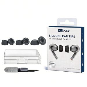 XDcase Samsung Galaxy Buds3 Pro silikon öronkuddar set – Mörkgrå