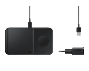 Samsung Wireless Charger Duo with Charge Adapter, 9W - Black