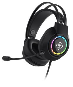 Fyndhörna Deltaco Gaming DH220 stereo headset, USB, RGB - svart