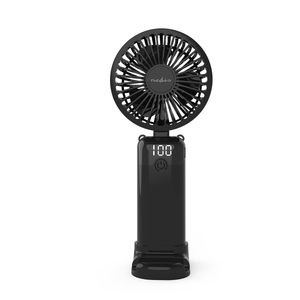 Nedis Handfläkt 90 mm, 6-Hastighet, Svart