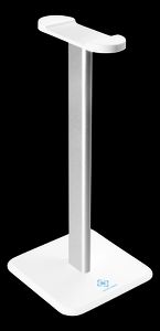 DELTACO Gaming headsetstativ i aluminium – vit