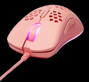 Deltaco Gaming PM75 ultralet gamingmus med RGB – pink