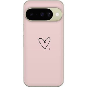 Google Pixel 10 Transparent Mobilskal Hjärta.