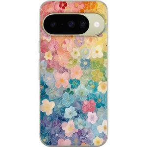 Google Pixel 10 Transparent Mobilskal Miniatyrblommor