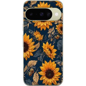 Google Pixel 10 Transparent Mobilskal Solrosor