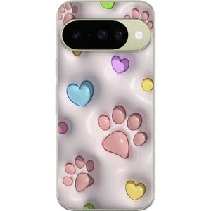 Google Pixel 10 Transparent Mobilskal Fluffiga Tassar