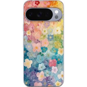 Google Pixel 10 Pro XL Gjennomsiktig Telefondeksel Miniatyrblommor