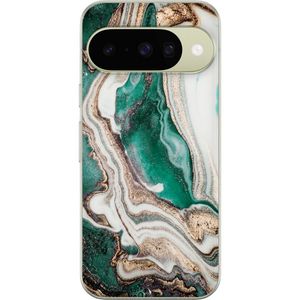 Google Pixel 11 Puhelinkotelo Grön / Guld marmor