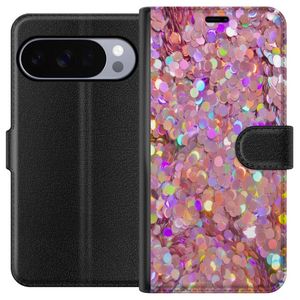 Google Pixel 11 Pro XL Musta Lompakkokotelo Glitter
