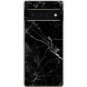 Google Pixel 6 Pro Transparent Mobilskal Svart marmor