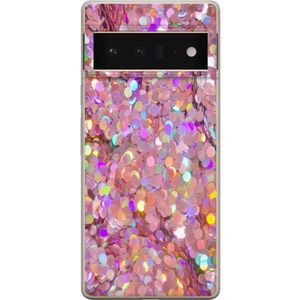 Google Pixel 6 Pro Transparent Mobilskal Glitter