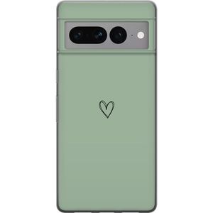 Google Pixel 7 Pro Gennemsigtigt Telefoncover Hjärta