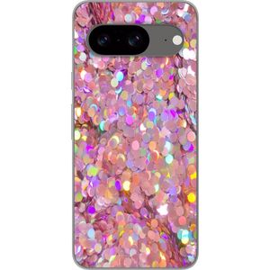 Google Pixel 8 Transparent Mobilskal Glitter