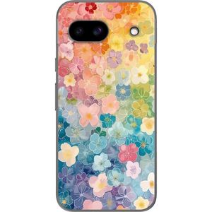 Google Pixel 8a Gennemsigtigt Telefoncover Miniatyrblommor
