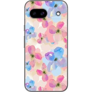Google Pixel 8a Gennemsigtigt Telefoncover Blomsterprakt