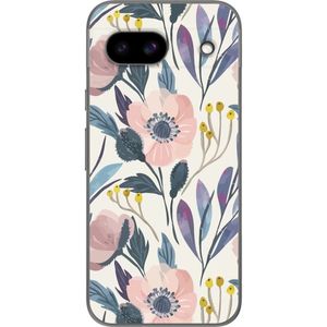 Google Pixel 8a Gennemsigtigt Telefoncover Blomsterglädje