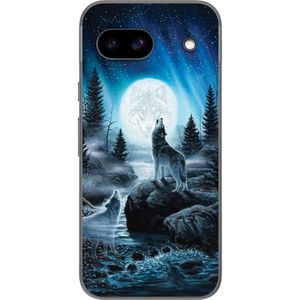 Google Pixel 8a Transparent Mobilskal Varjar på natten