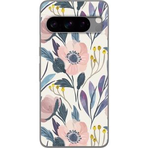 Google Pixel 8 Pro Transparent Mobilskal Blomsterglädje