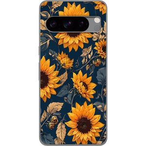 Google Pixel 8 Pro Transparent Mobilskal Solrosor